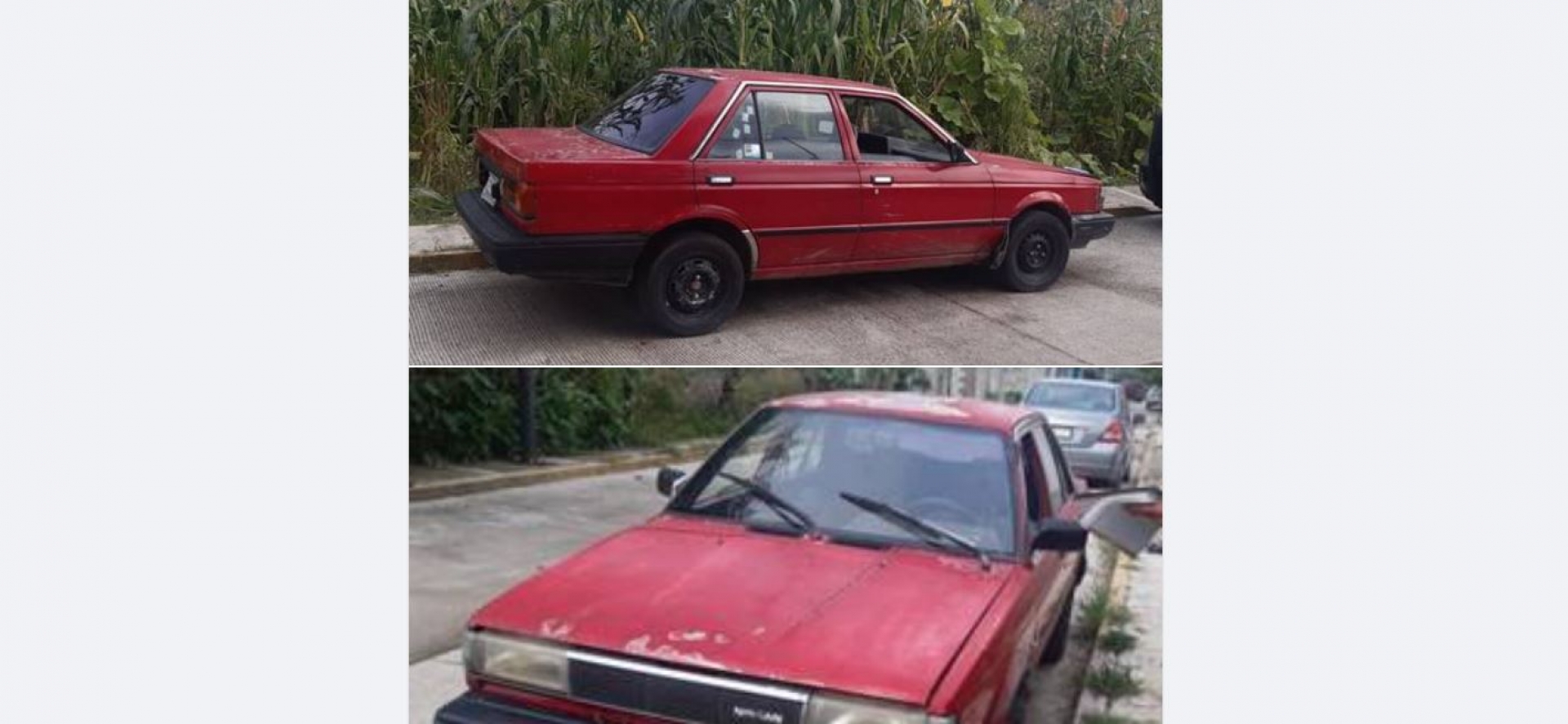 Abandonan un automóvil desvalijado