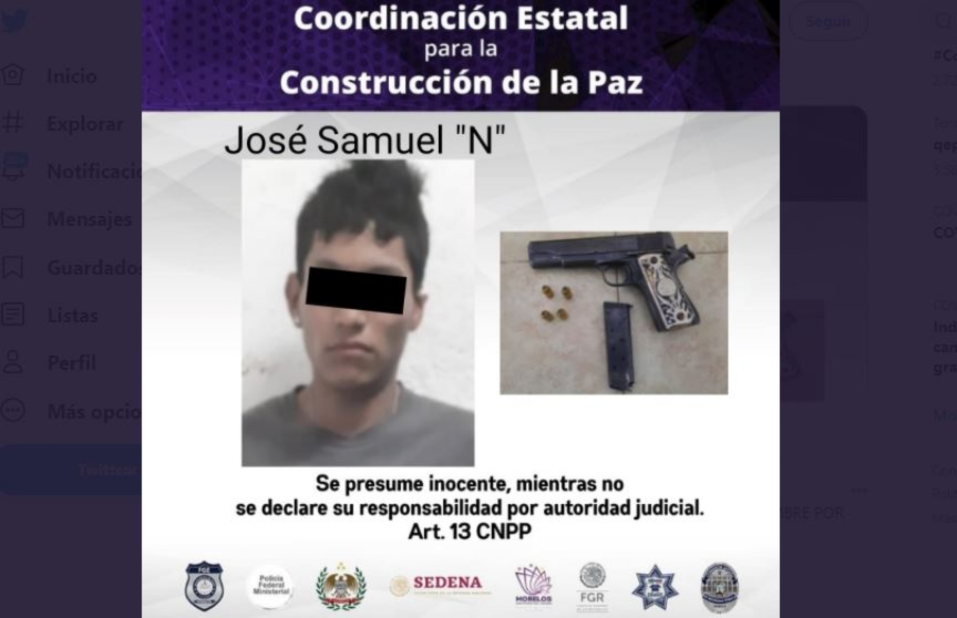 Arrestan a motociclista armado en Puente de Ixtla