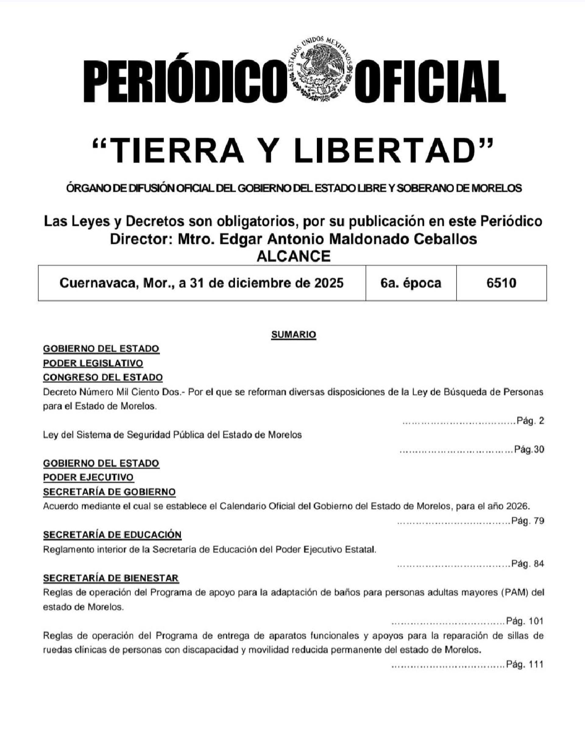Están en vigor reformas en materia de búsqueda de personas