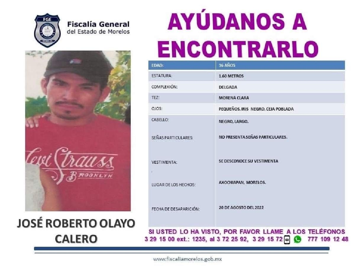Salió a Axochiapan a trabajar pero ya no regresó