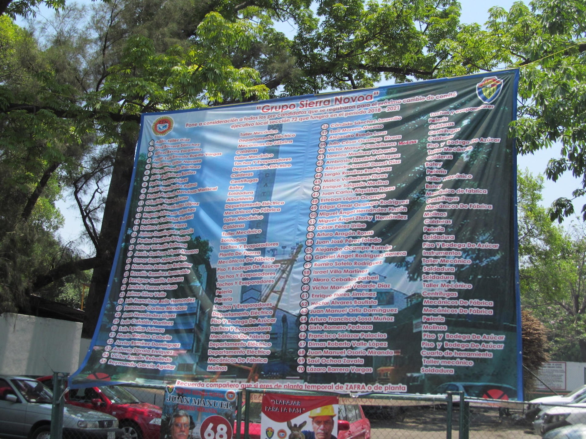 Elige grupo Sierra Novoa su planilla para nueva dirigencia sindical en el IEZ