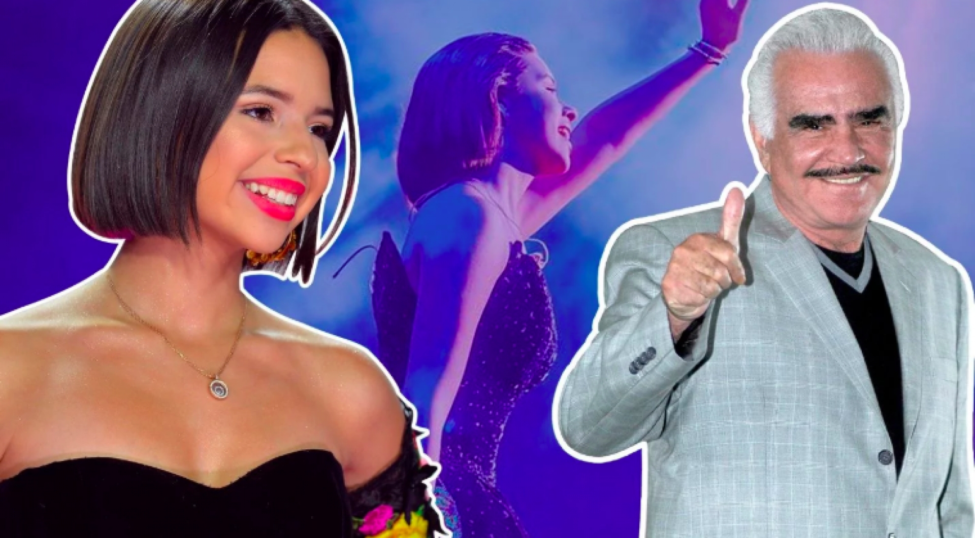 Vicente Fernández regala caballo a Ángela Aguilar