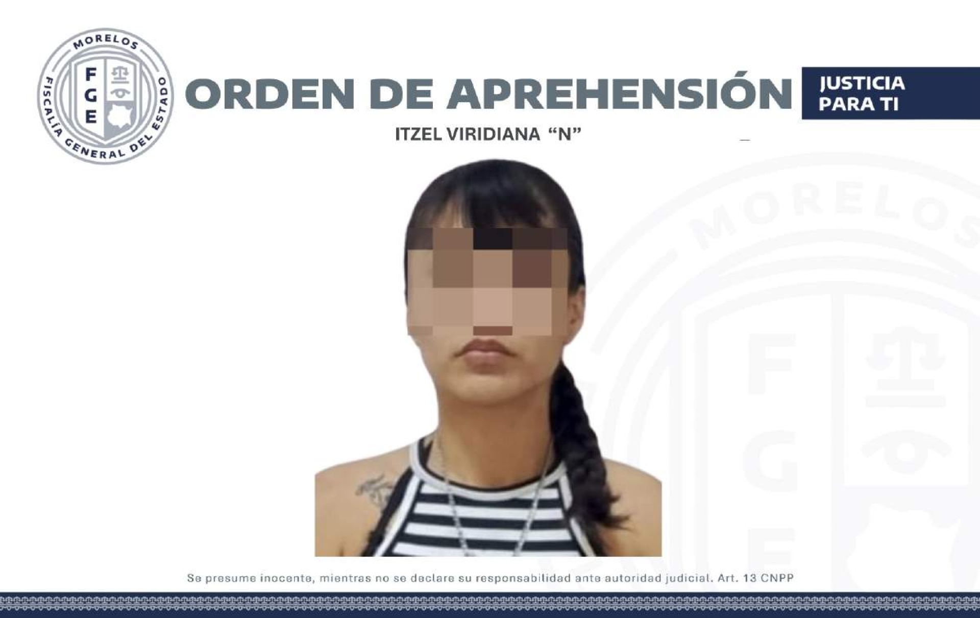 Fue capturada por la desaparición de su pareja