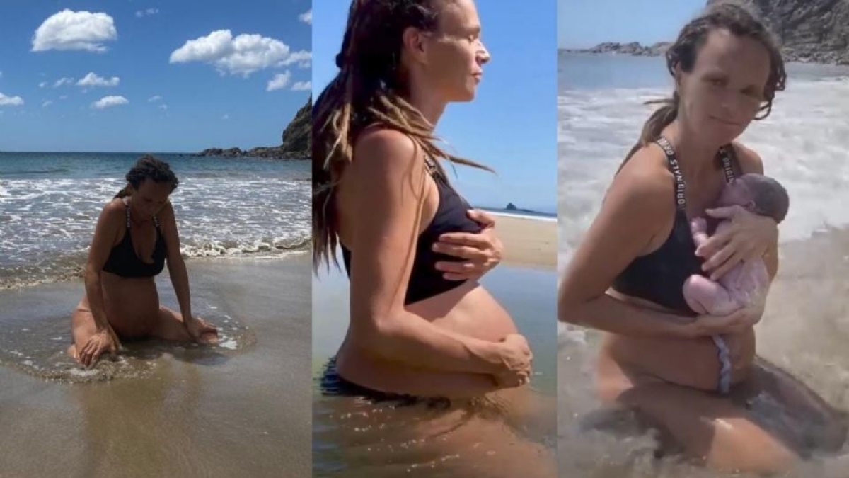 Mujer tiene "parto gratis" en medio del océano; así compartió el VIDEO