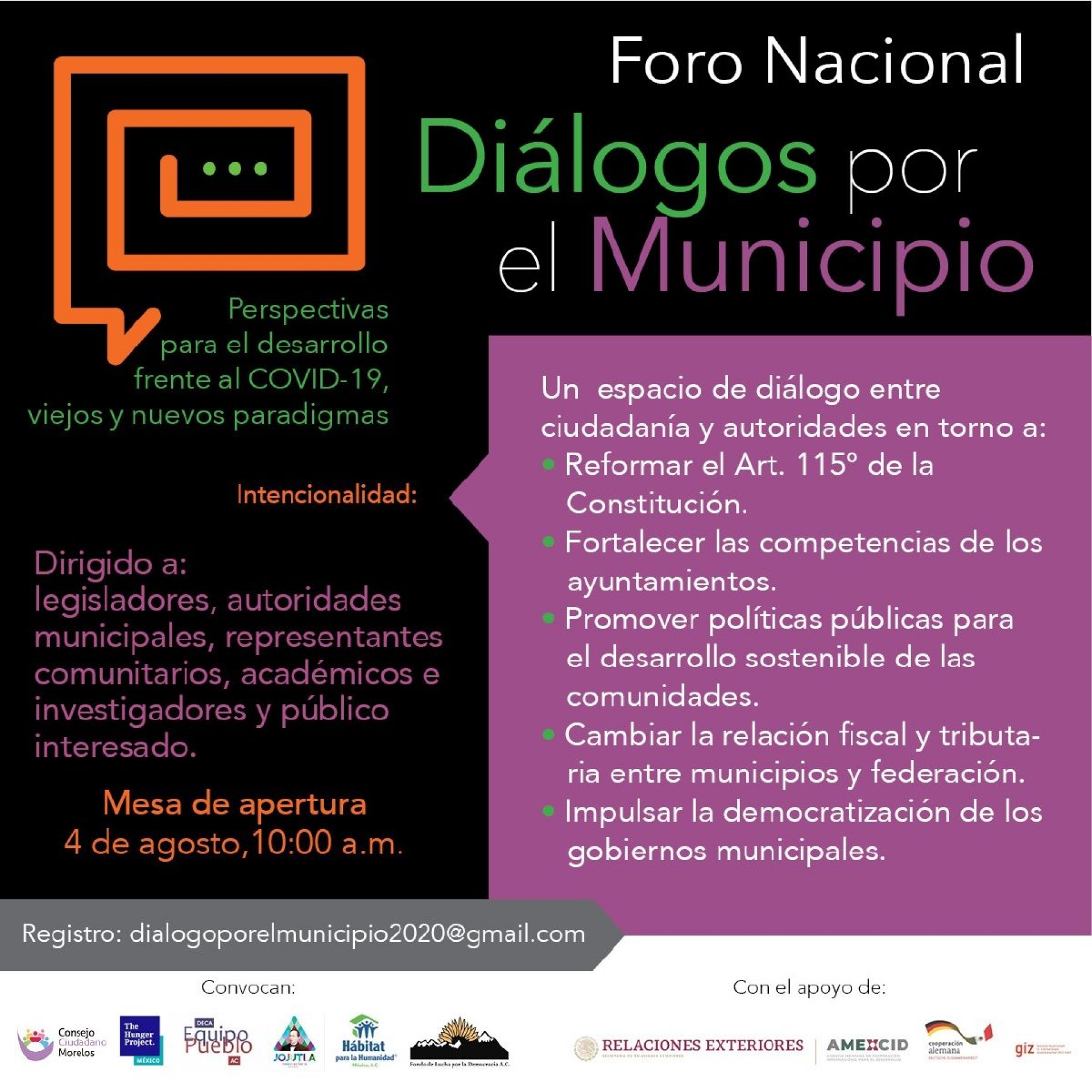Jojutla participará en el “Foro Nacional Diálogos por el Municipio”