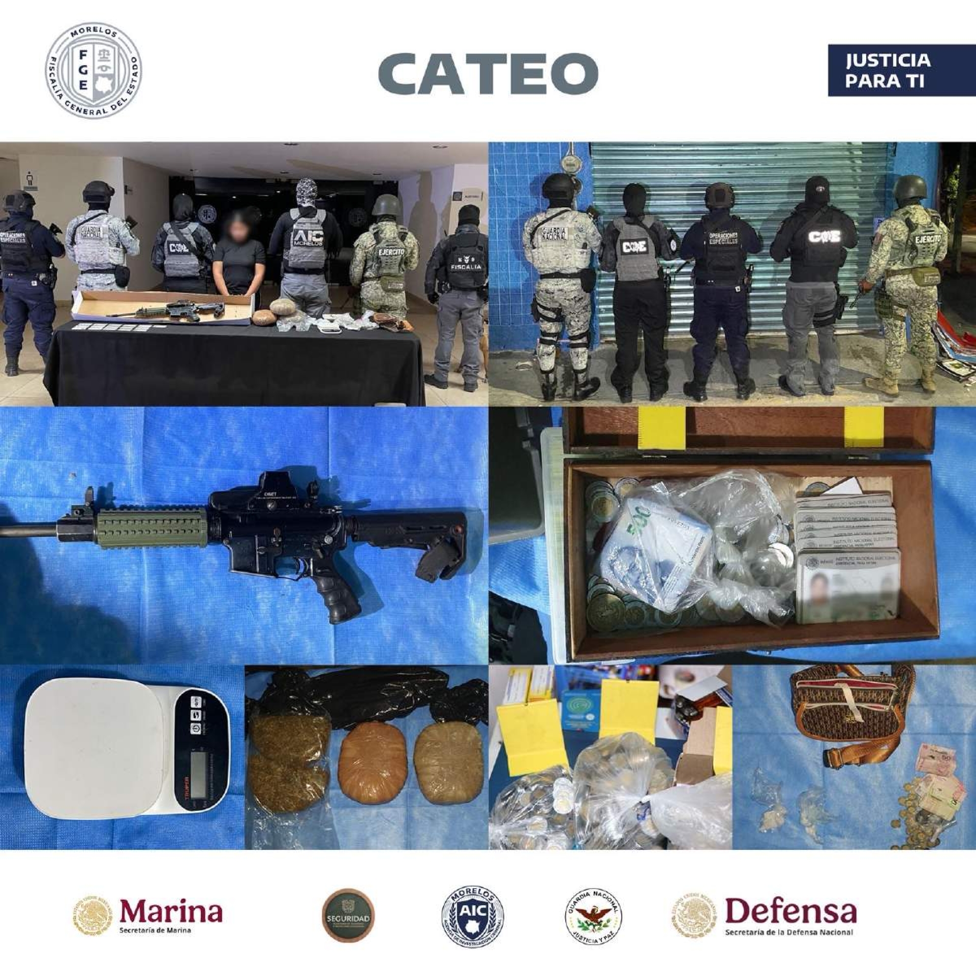 Detienen a una mujer en un cateo