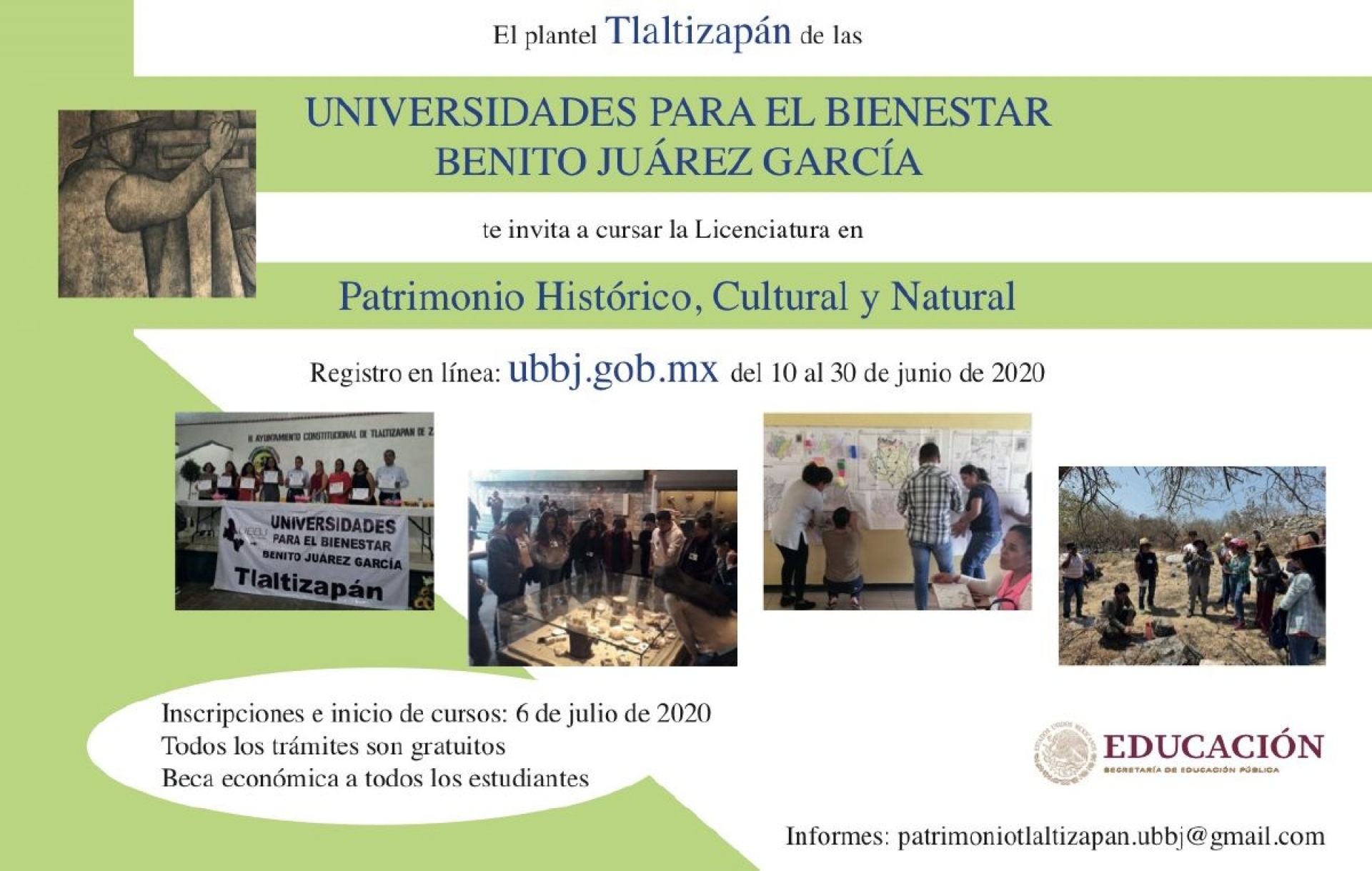 Siguen abiertas las inscripciones a la Universidad Benito Juárez de Tlaltizapán