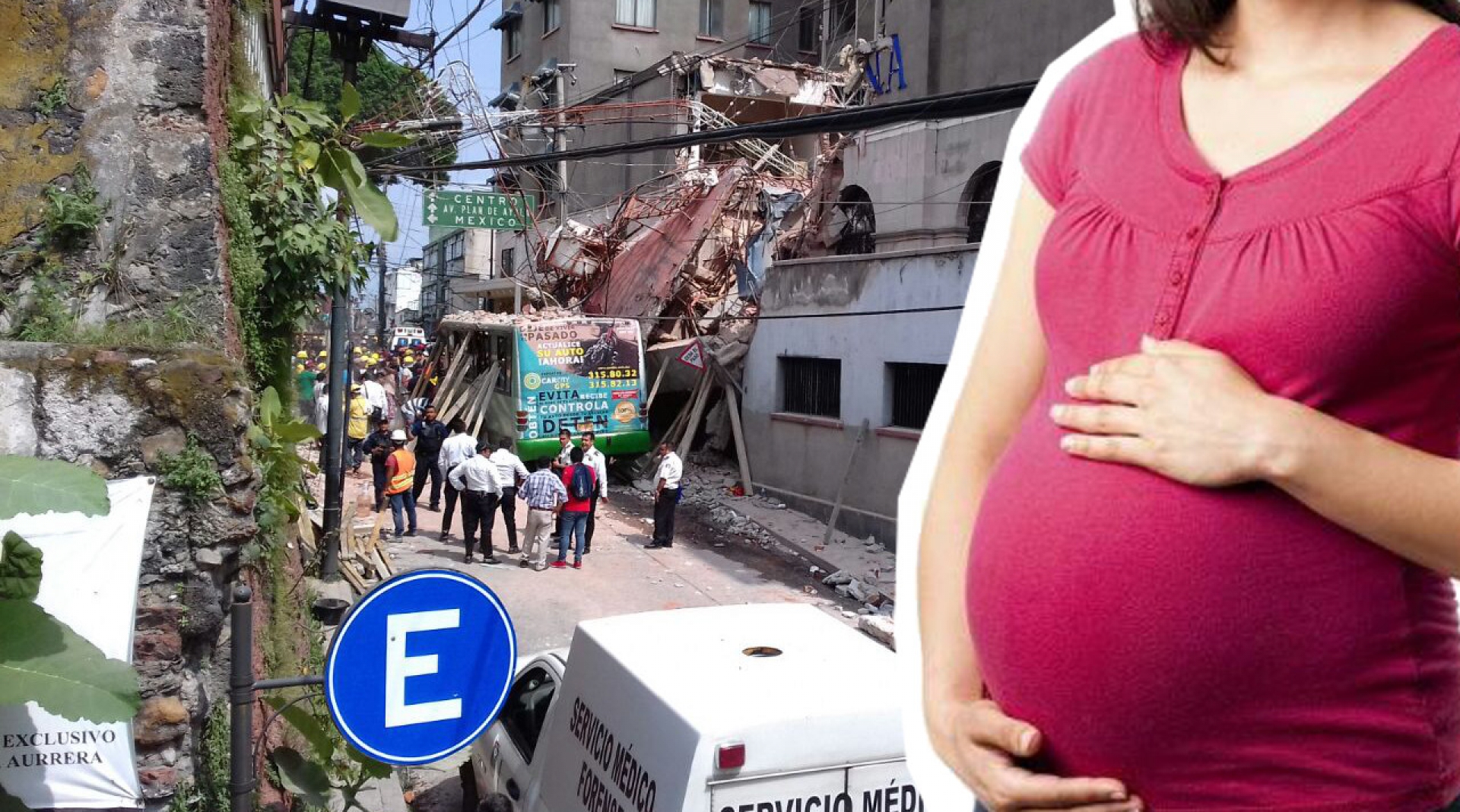 En medio de la cobertura del sismo y con siete meses de embarazo