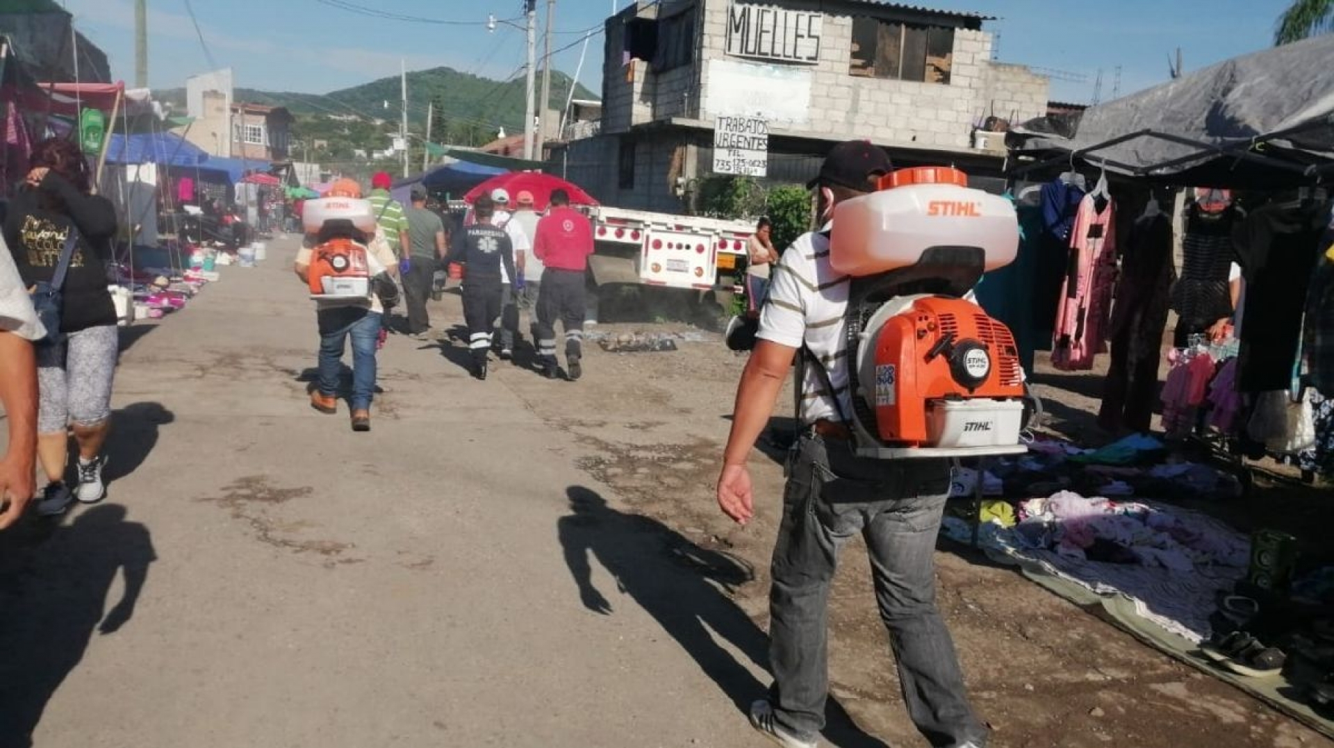 Mantienen desinfección de mercados y tianguis en Yautepec