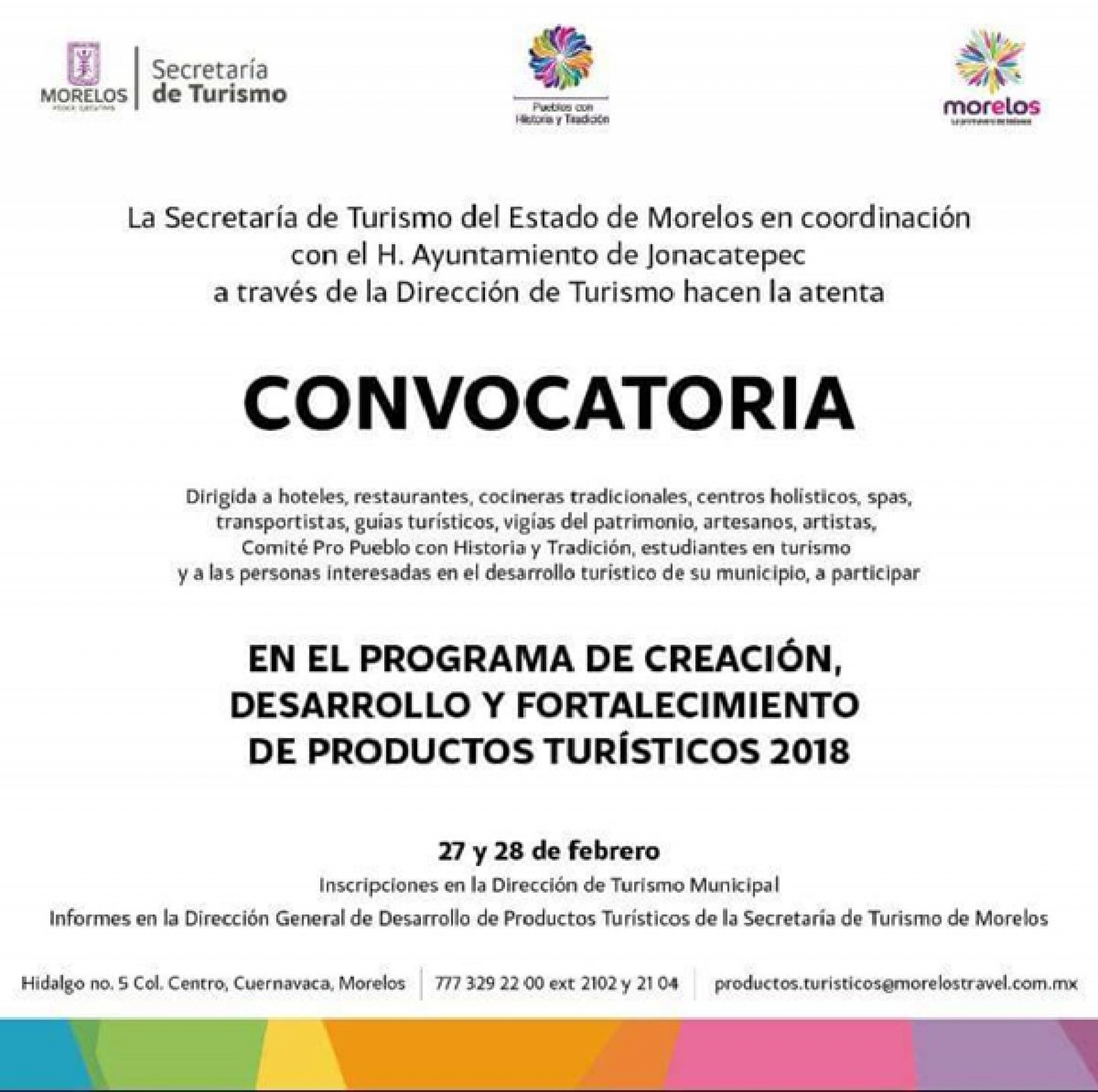 Invita Israel Andrade al programa de “Creación y fortalecimiento de productos turísticos 2018”