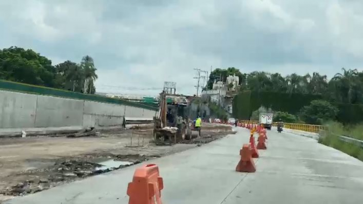 Obras de rehabilitación en el paso exprés, a la altura de Tabachines