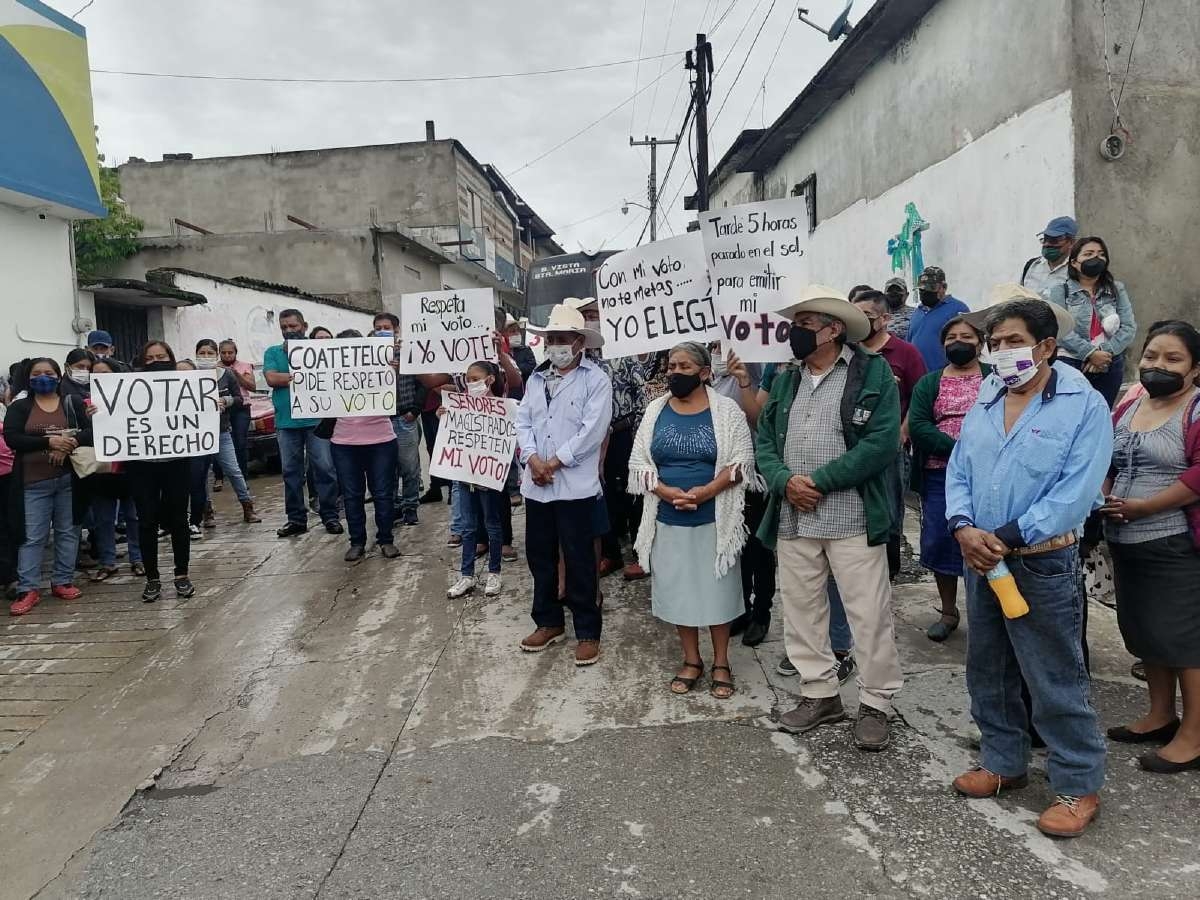 Habitantes de Coatetelco exigen al TEEM respetar resultado de las elecciones