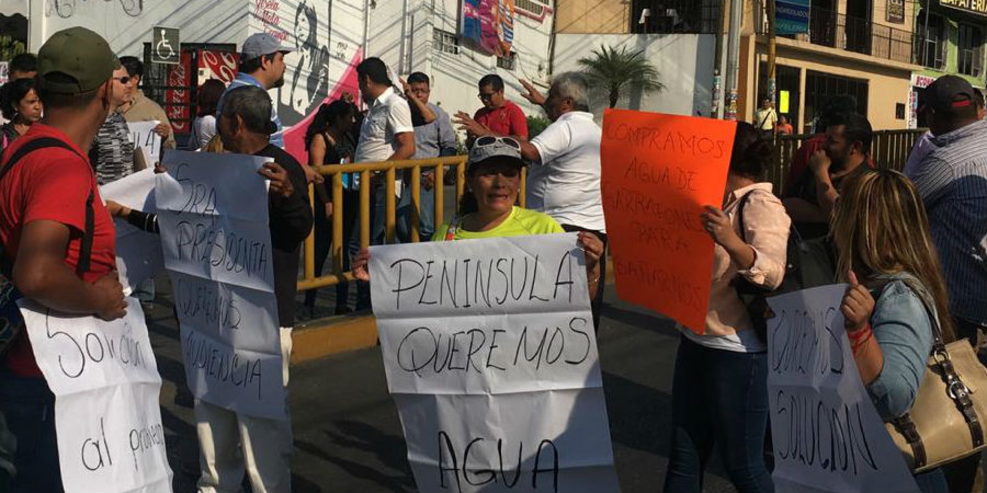 Protestan habitantes de Temixco por desabasto de agua potable