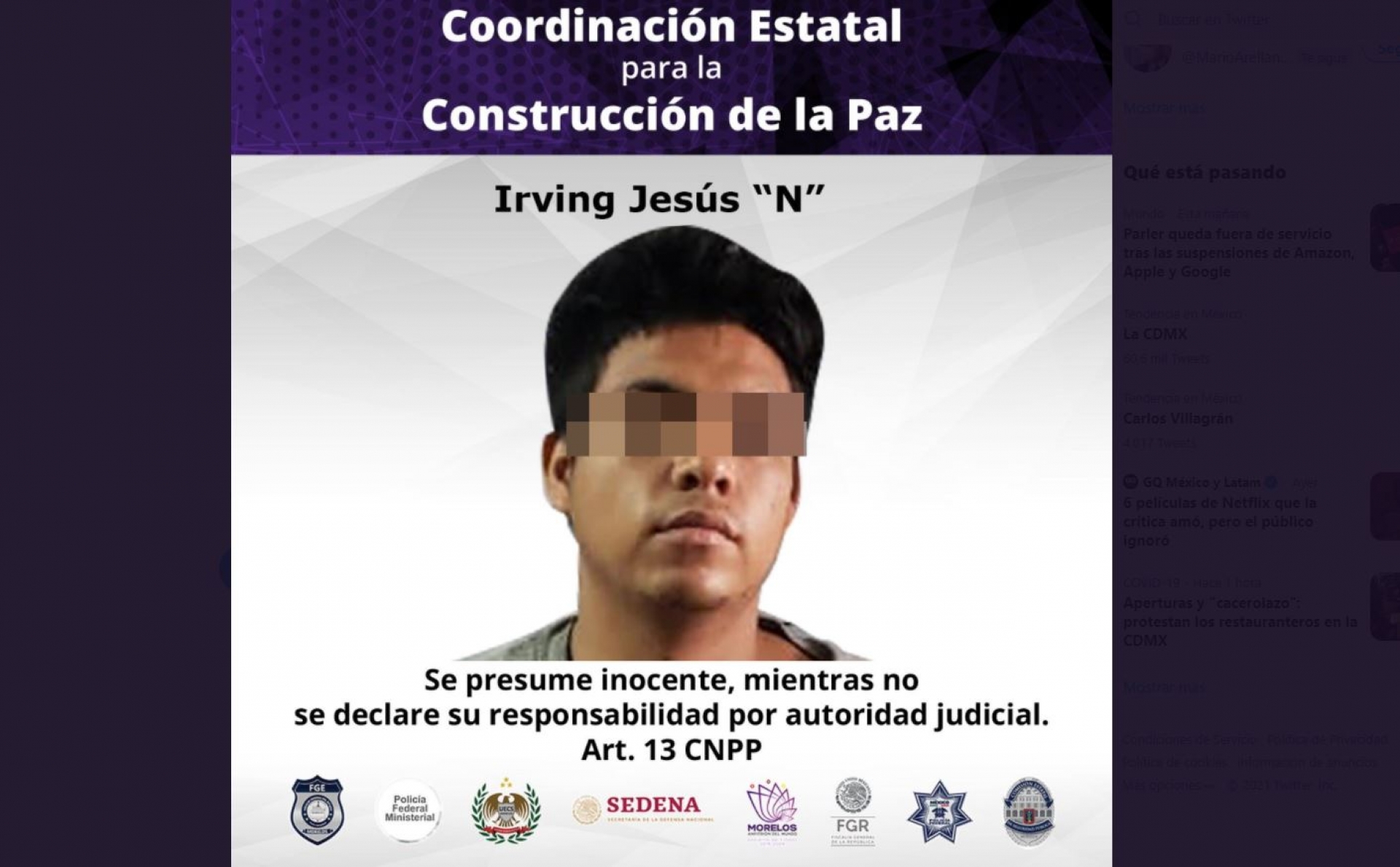Atrapan a un presunto asaltante en Jojutla
