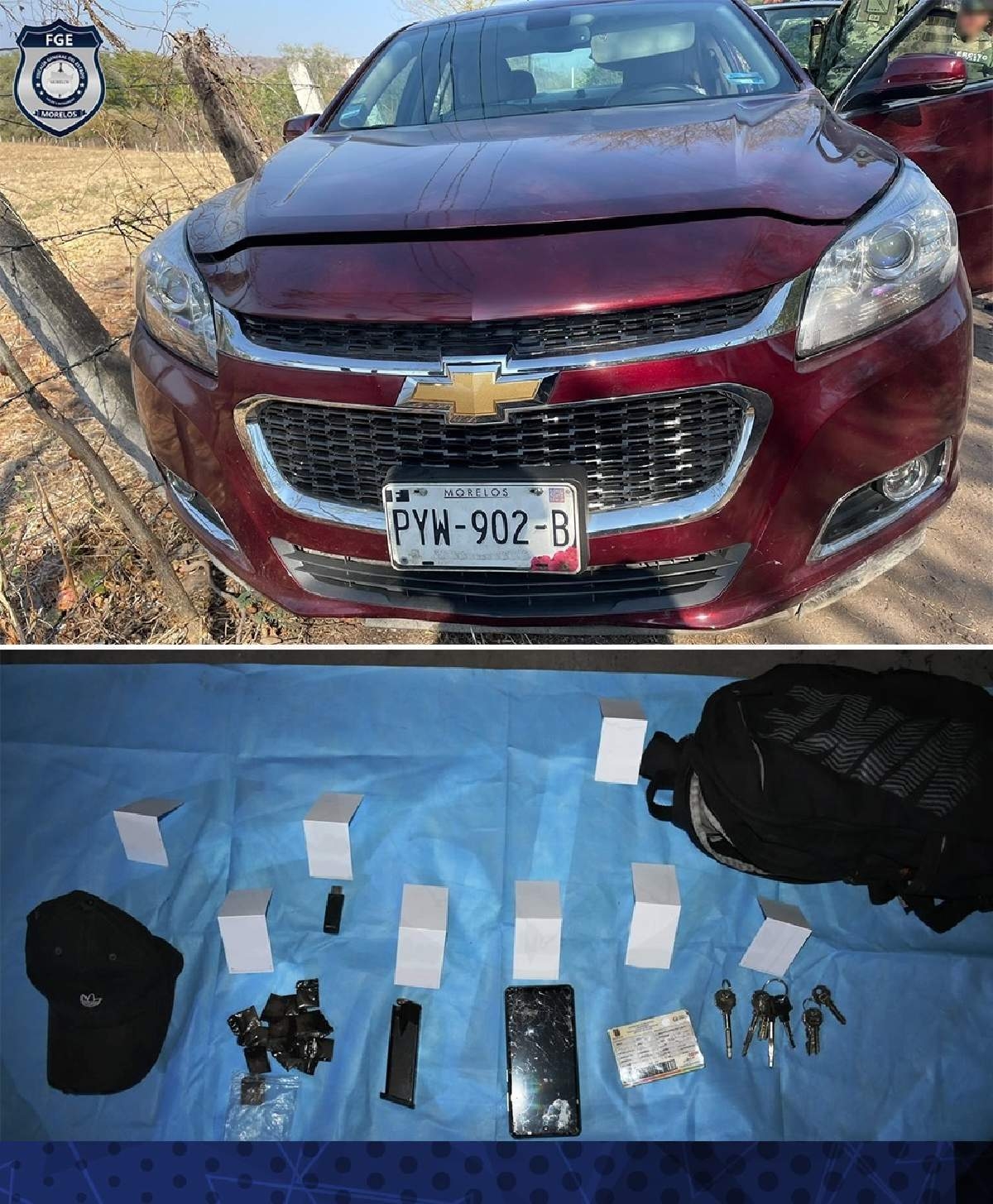 Hallan un auto con droga en Amacuzac