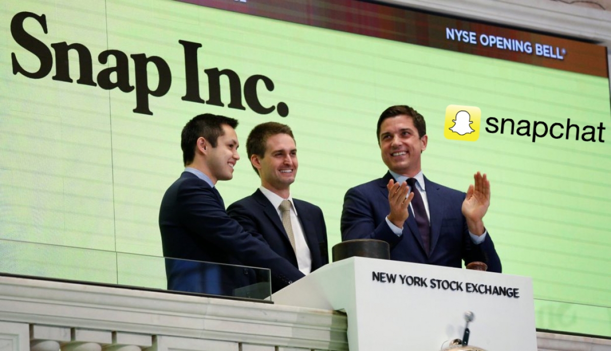Snap sale a la bolsa de valores valuada en 33 mil millones de dólares