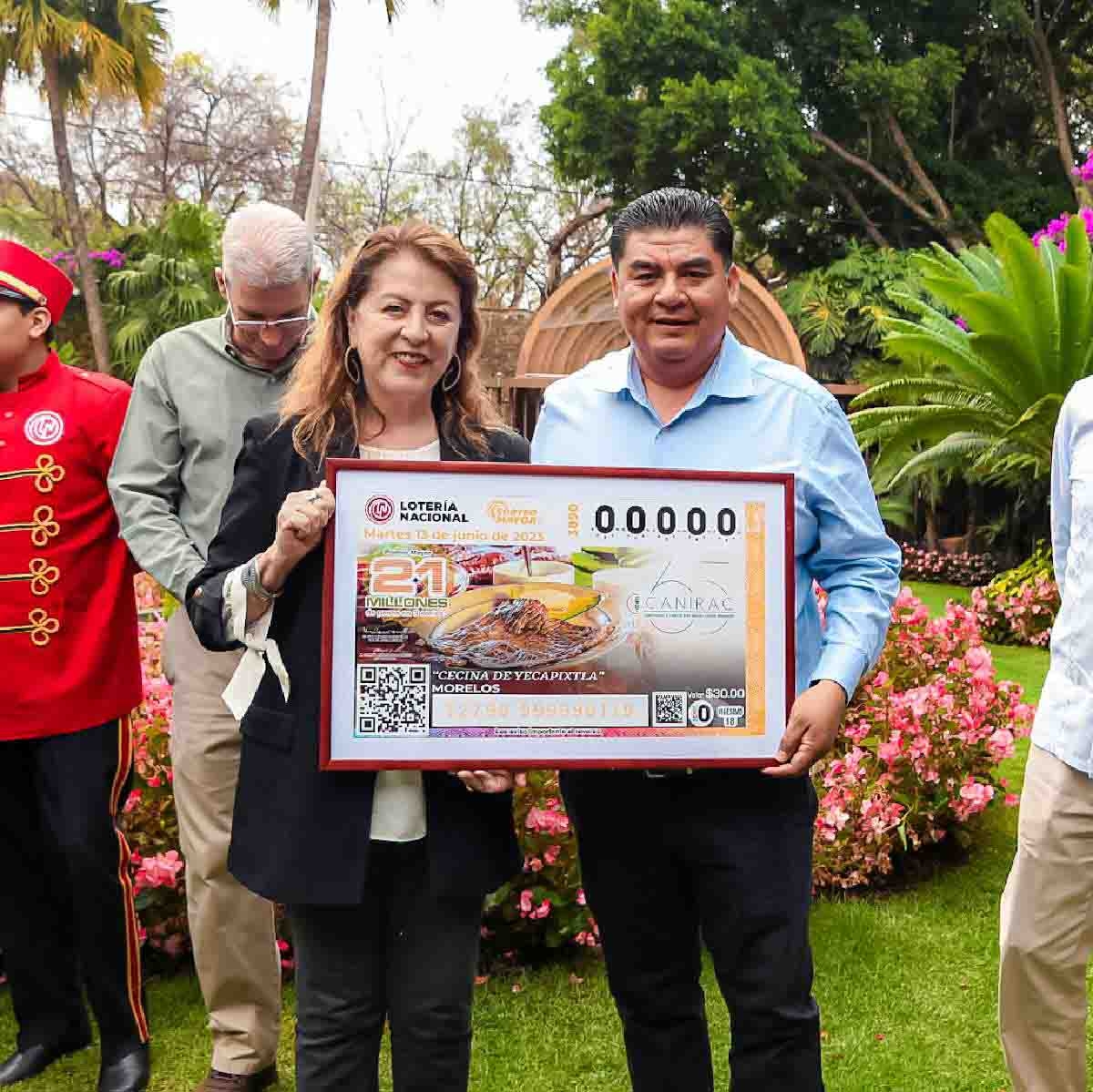 Aparece la cecina de Yecapixtla en billete de la Lotería Nacional