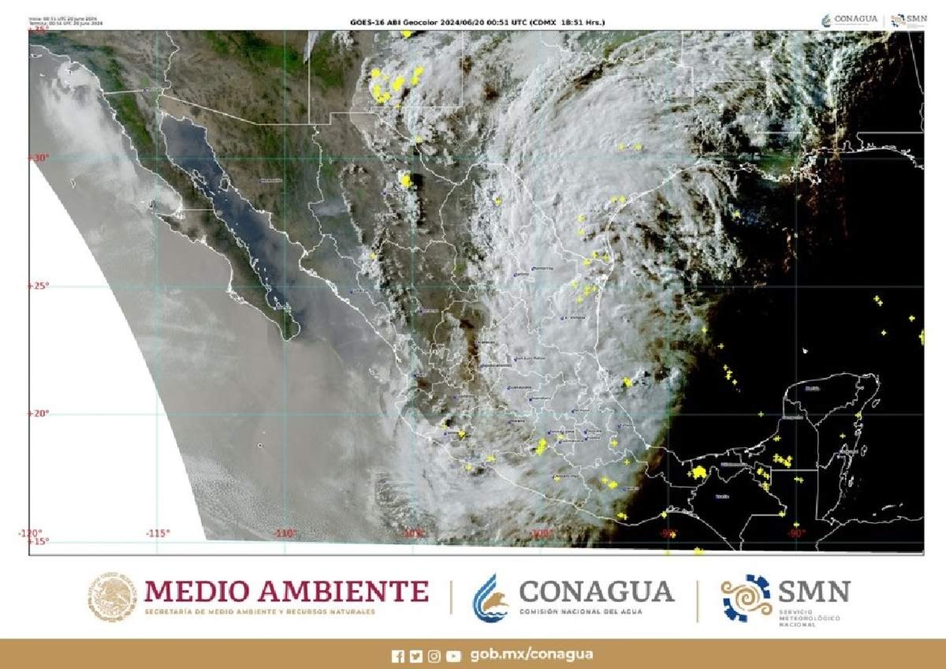 Se esperan chubascos en Morelos por 'Alberto'