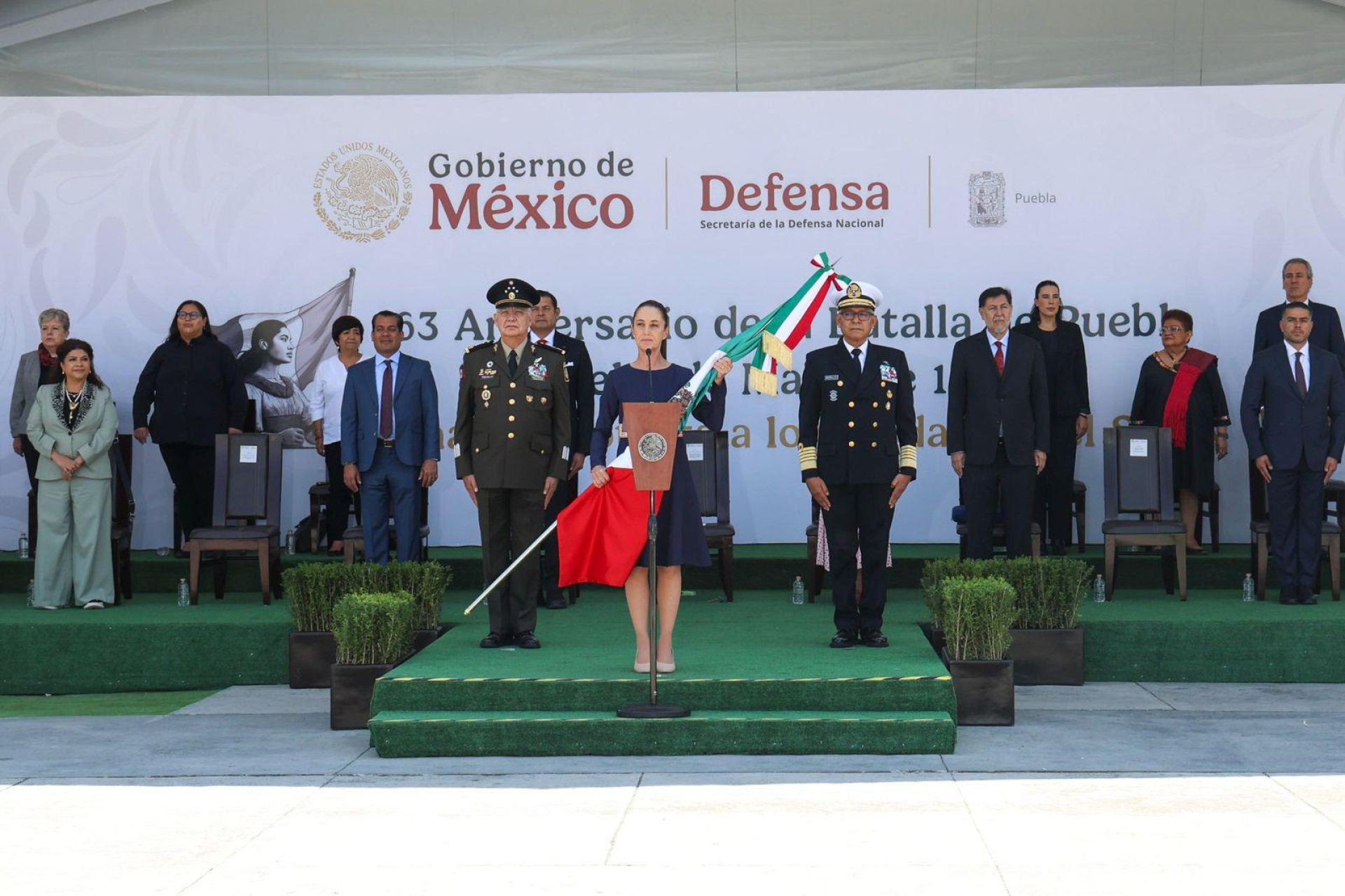 Sheinbaum rechaza intervención extranjera en discurso por la Batalla de Puebla