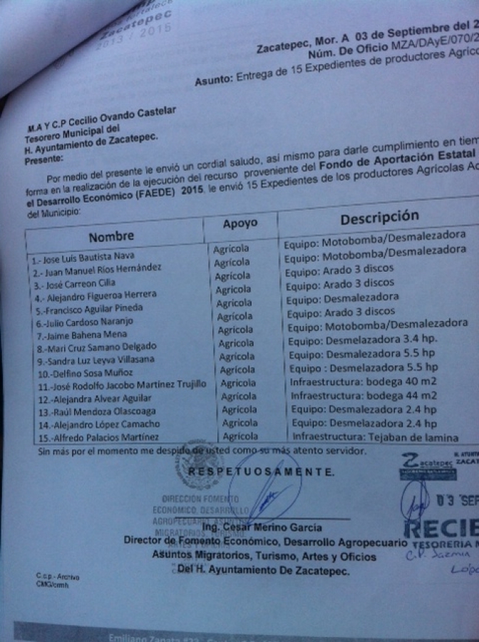 El Gruzu se sumó a denuncia por desvío de recursos en Zacatepec
