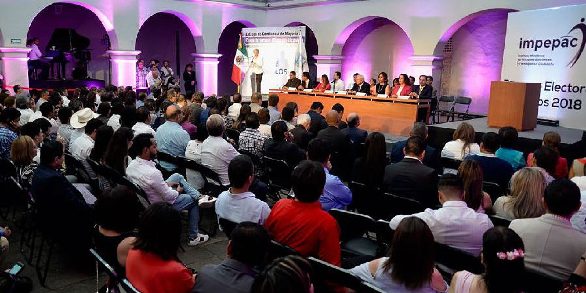 Impepac entrega constancias de mayoría a gobernador electo y diputadas de representación proporcional