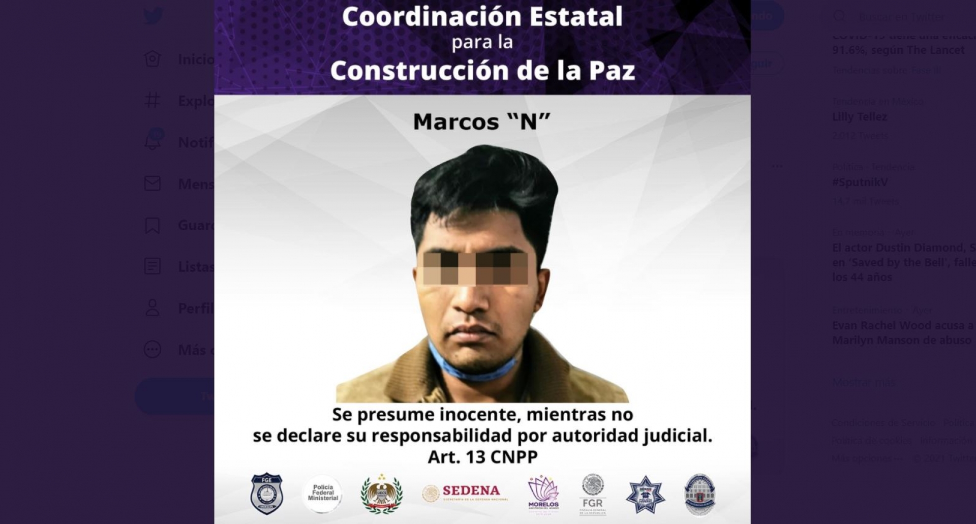 Capturan a joven acusado de asaltar un minisúper en Zacatepec