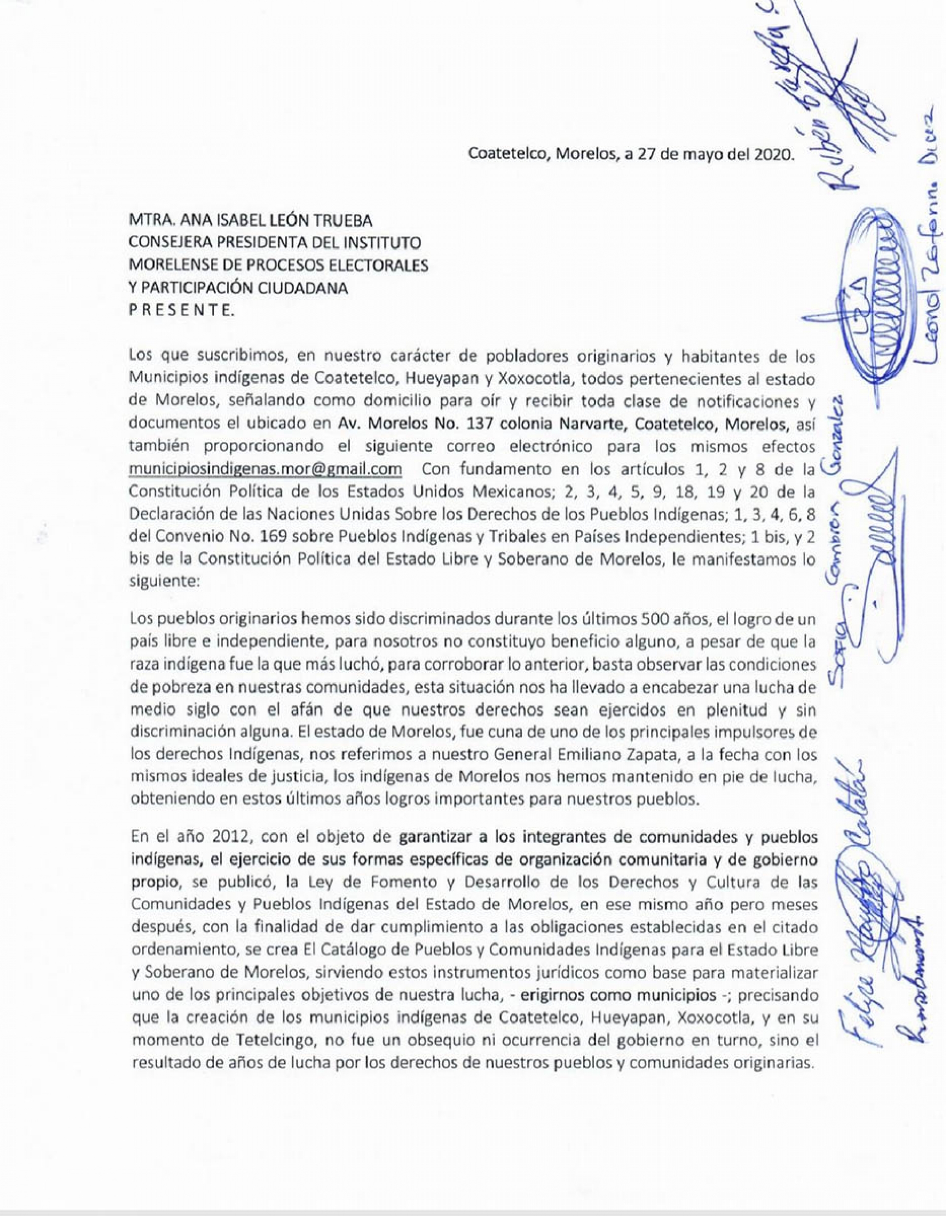 Municipios indígenas piden respeto al Impepac para elección de autoridades