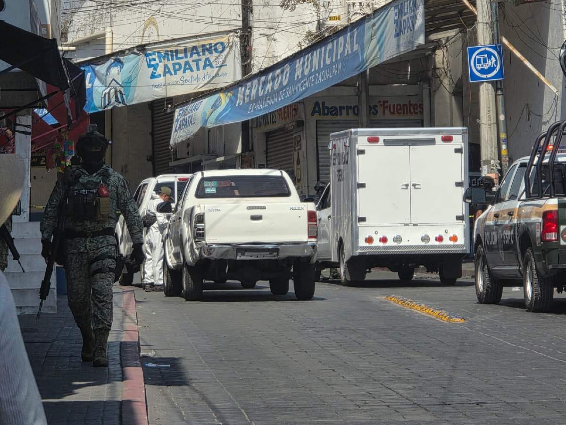 Lo mataron afuera del mercado de Zapata