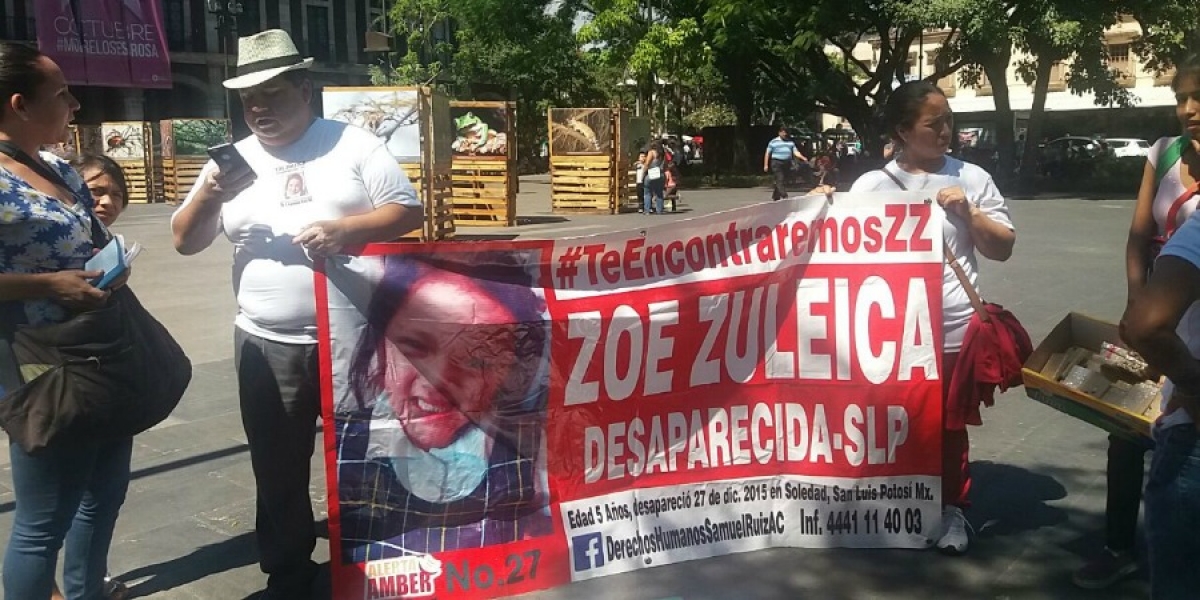 Ciudadanos marchan y piden apoyo para encontrar a la niña Zoe Zuleica