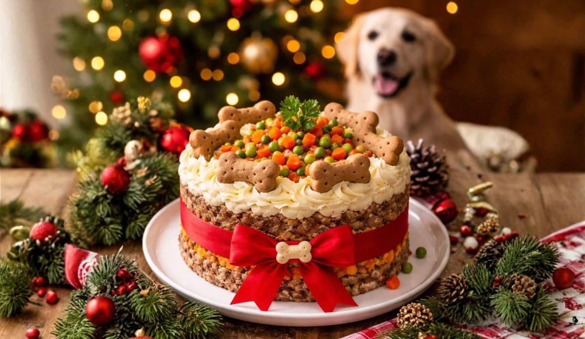 Pastel navideño de carne: alternativa casera para consentir a los perros
