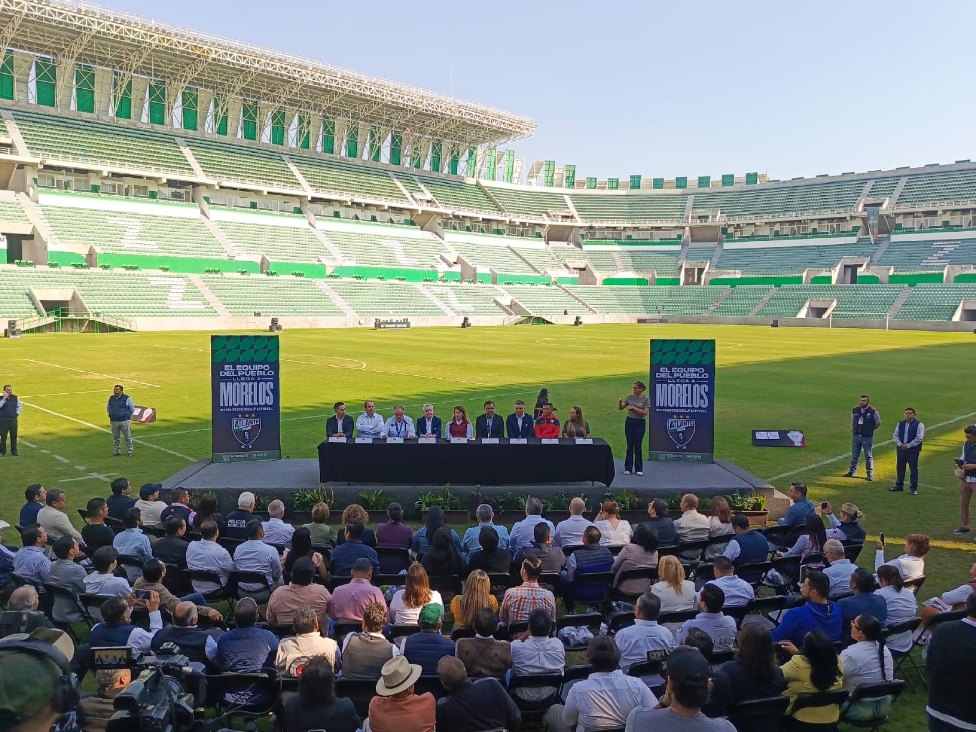 Atlante tendrá su nueva casa en Morelos, en el 'Coruco' Díaz, anuncian gobierno estatal y directivos