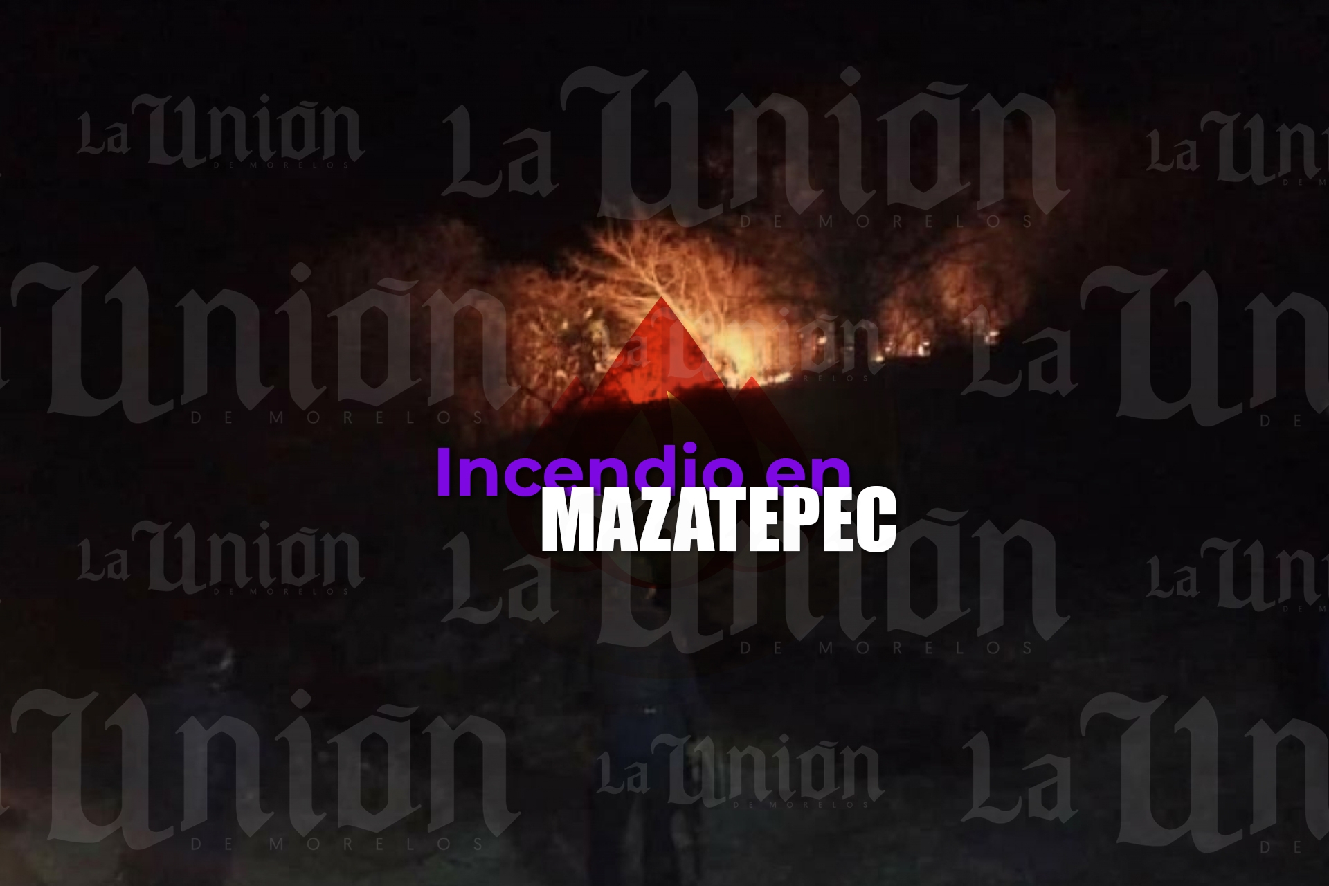 Se registra incendio en paraje de Mazatepec