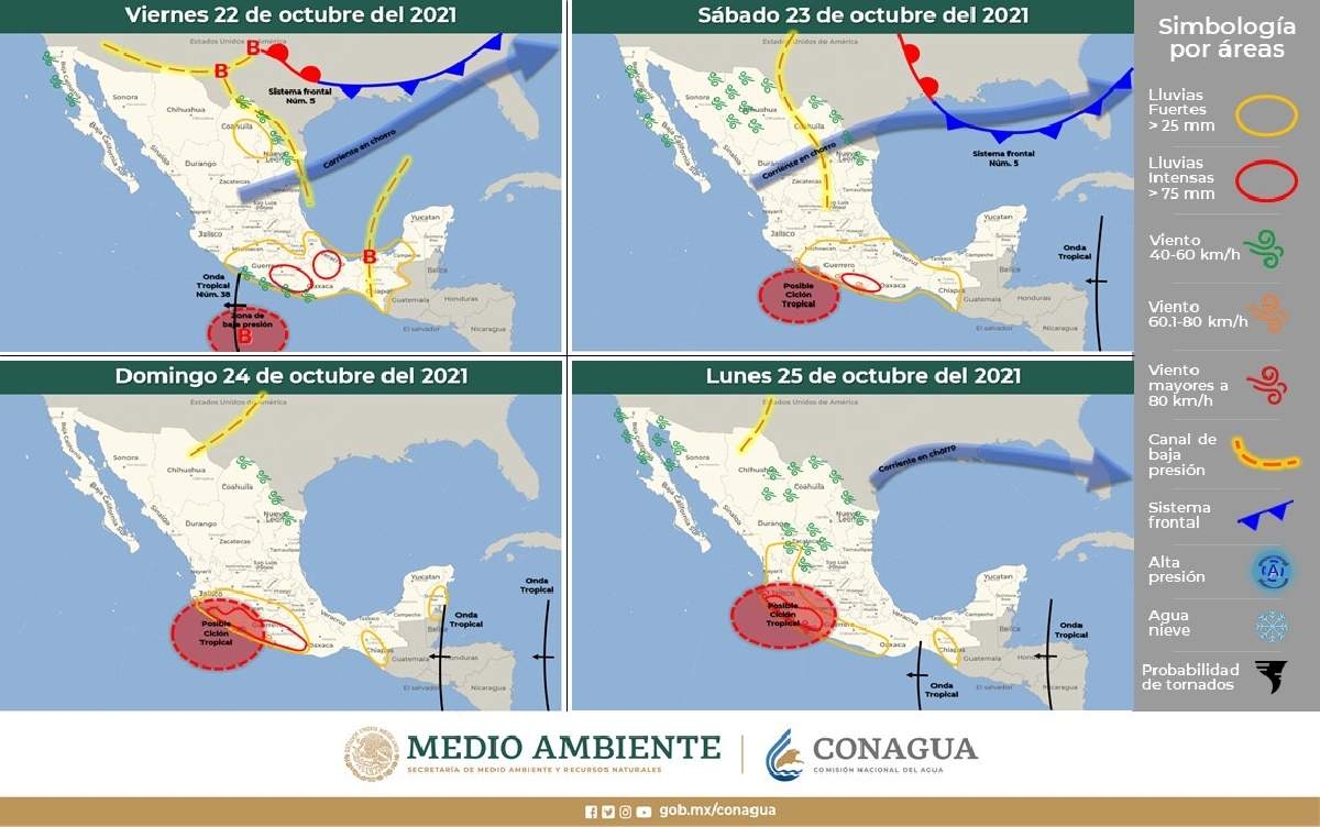 Se prevé cielo nublado, con posibilidad de lluvia y ambiente fresco por las mañanas