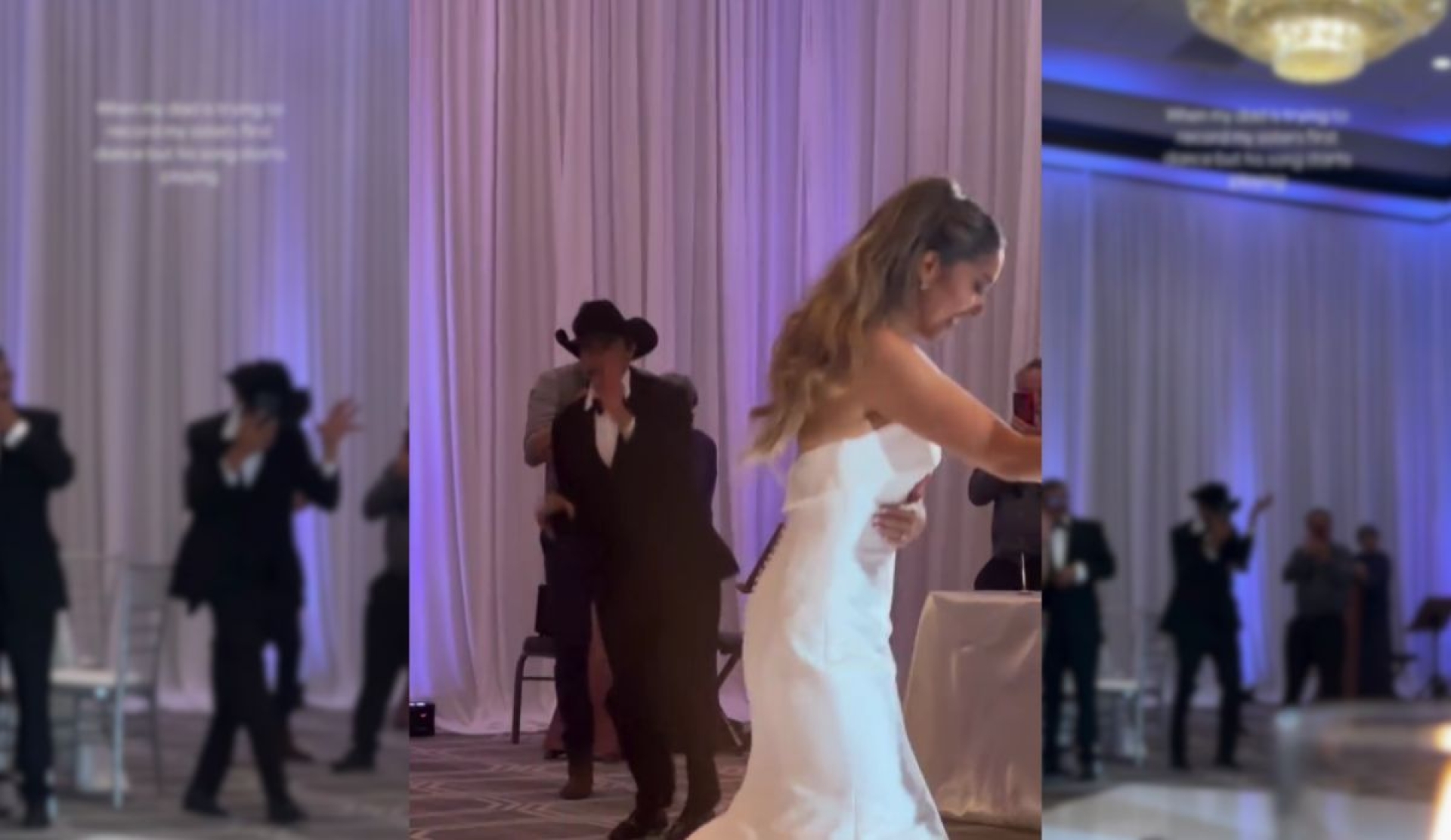 Padre roba protagonismo en boda al bailar con energía y estilo único