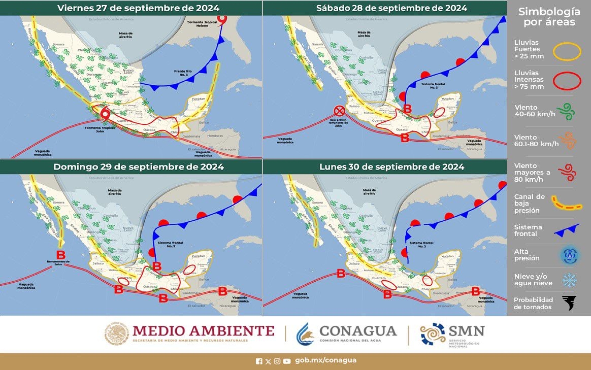 Seguirá ocasionando tiempo inestable en Morelos ciclón 'John'