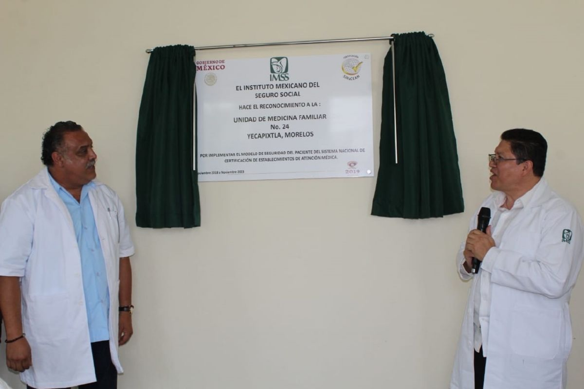 Recibe UMF 24 de Yecapixtla certificación por la implementación del Modelo de Seguridad del Paciente