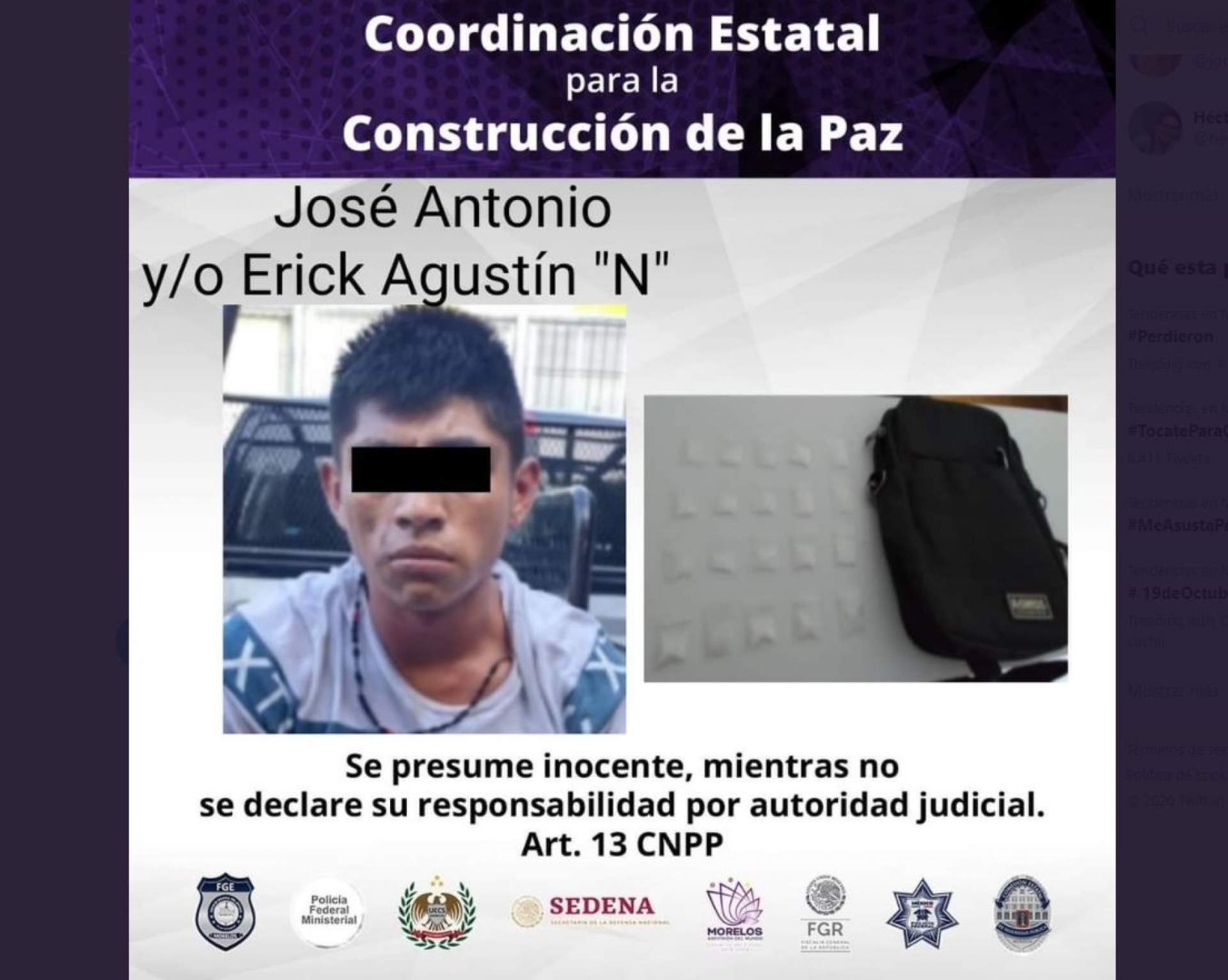 Llevaba veinte dosis de cristal