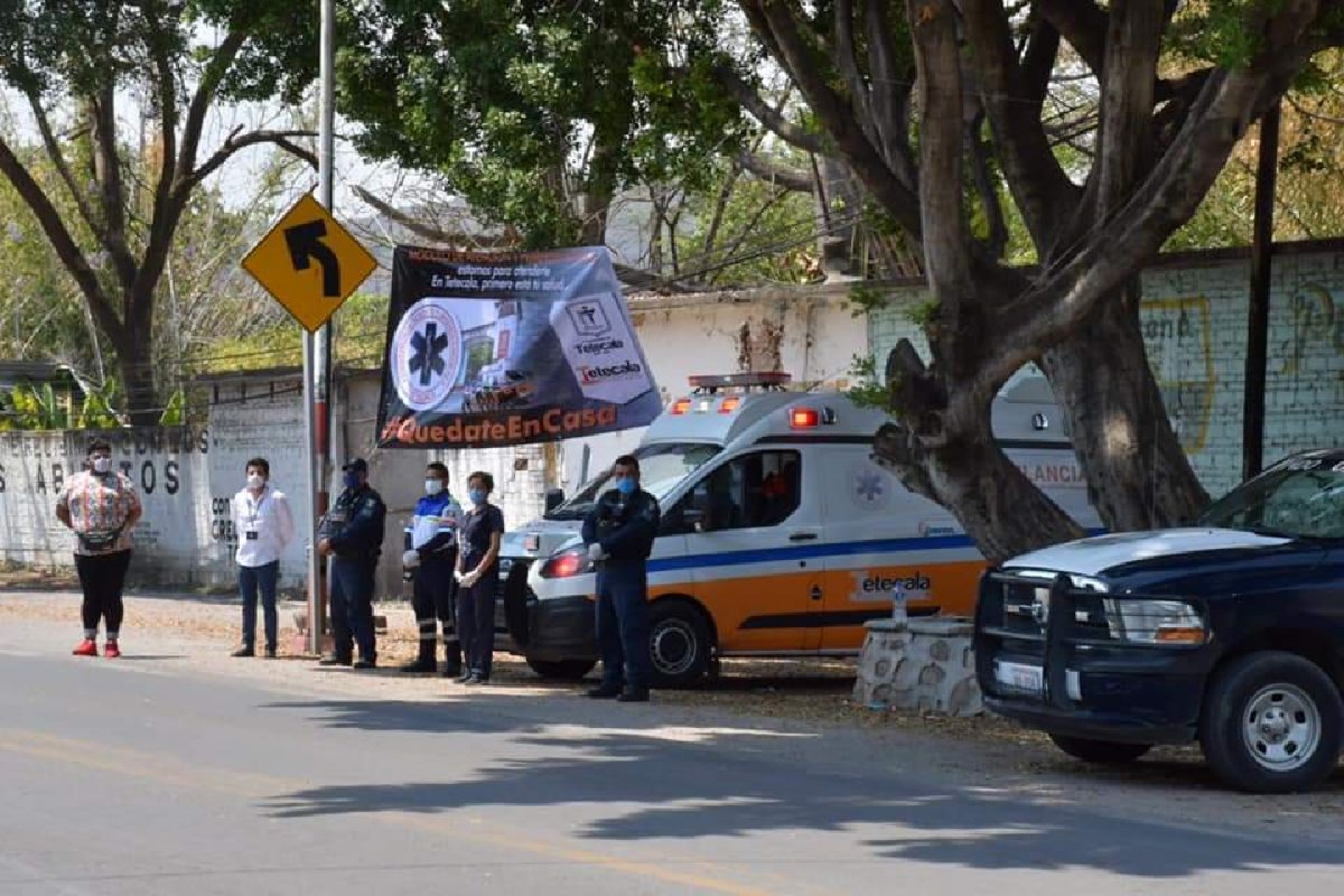 Tetecala instala módulo preventivo por el Covid 19
