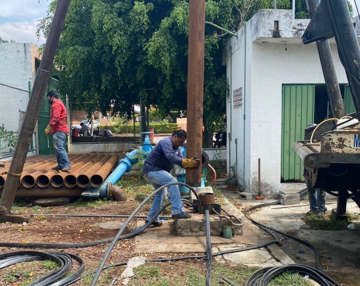 Instala SAPAC equipo de bombeo en el pozo Chamilpa 3