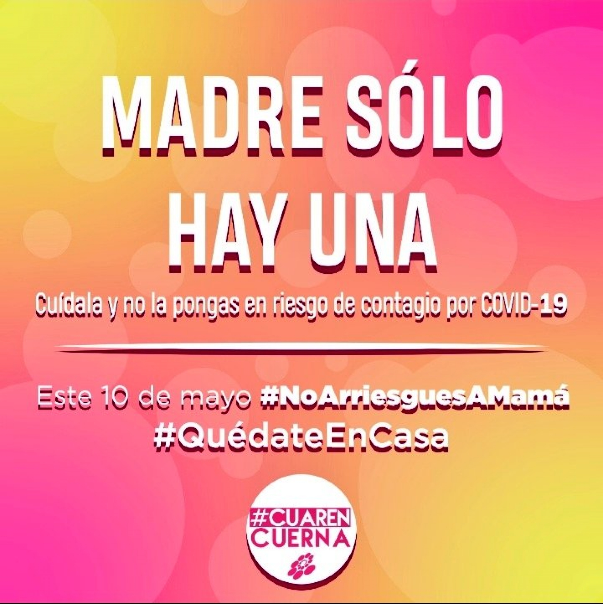 Con infografías en redes disuaden celebrar el día de las madres