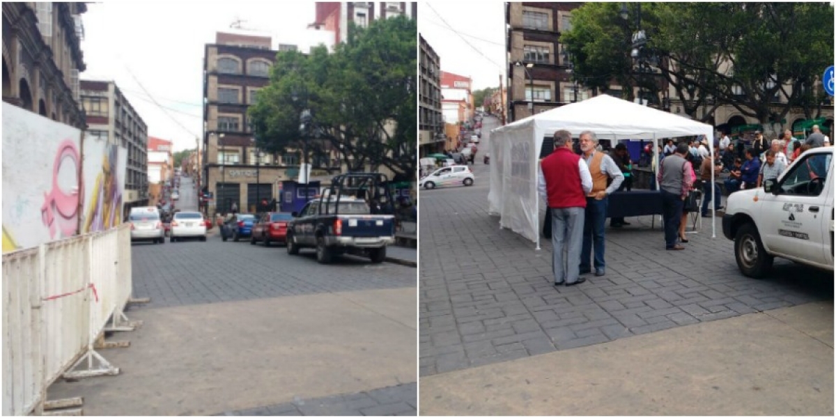Reinstala FAM plantón en el centro de Cuernavaca