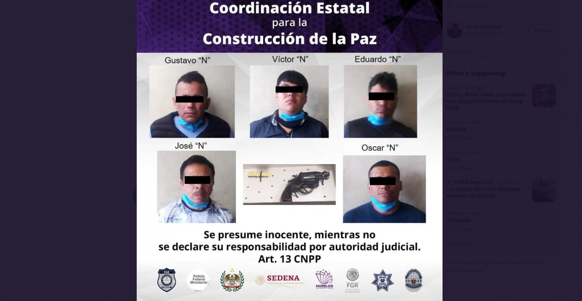 A la cárcel por llevar una pistola calibre .22