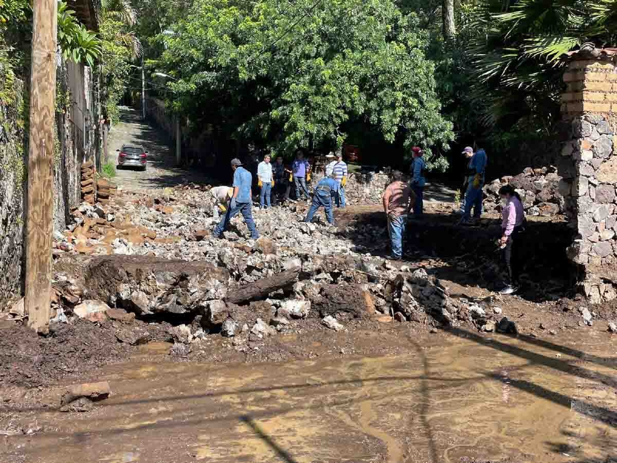 Lluvia causa estragos en el municipio de Tepoztlán