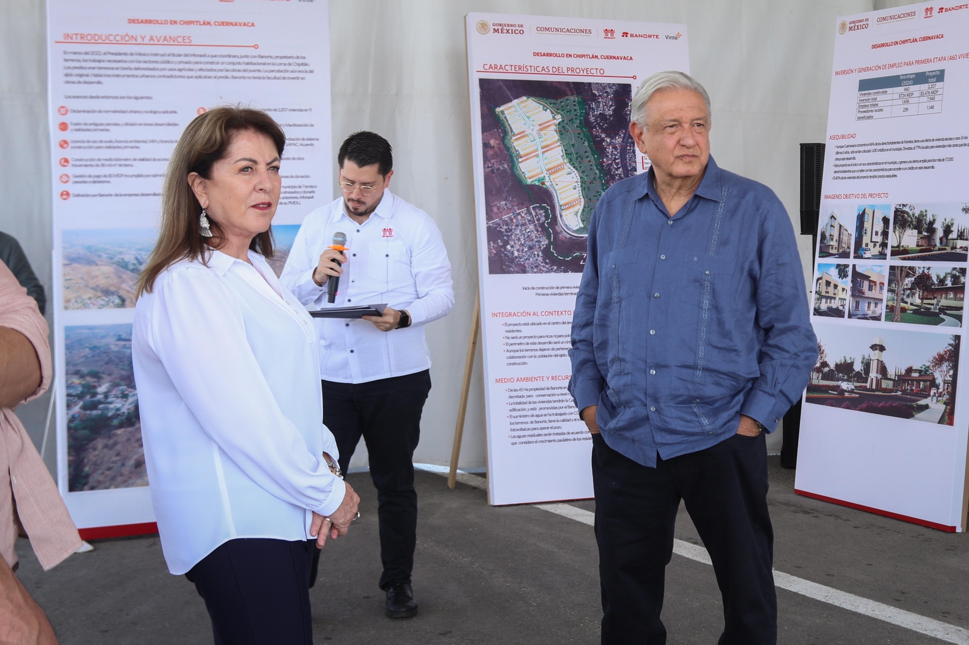 Con AMLO y la presidenta electa Claudia Sheinbaum realiza González Saravia recorrido en puente Apatlaco