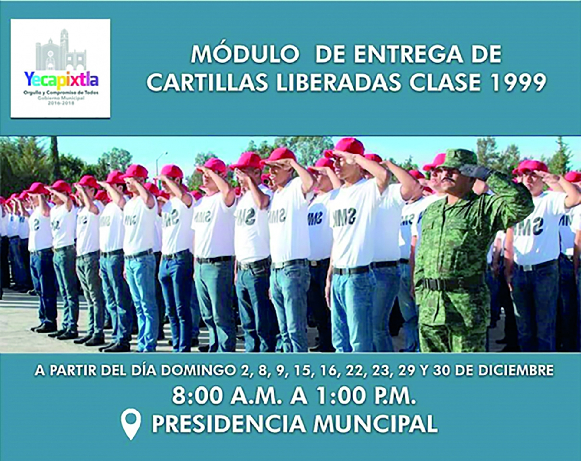 Hasta el 30 de diciembre estará instalado en Yecapixtla el módulo para trámite de cartillas del SMN