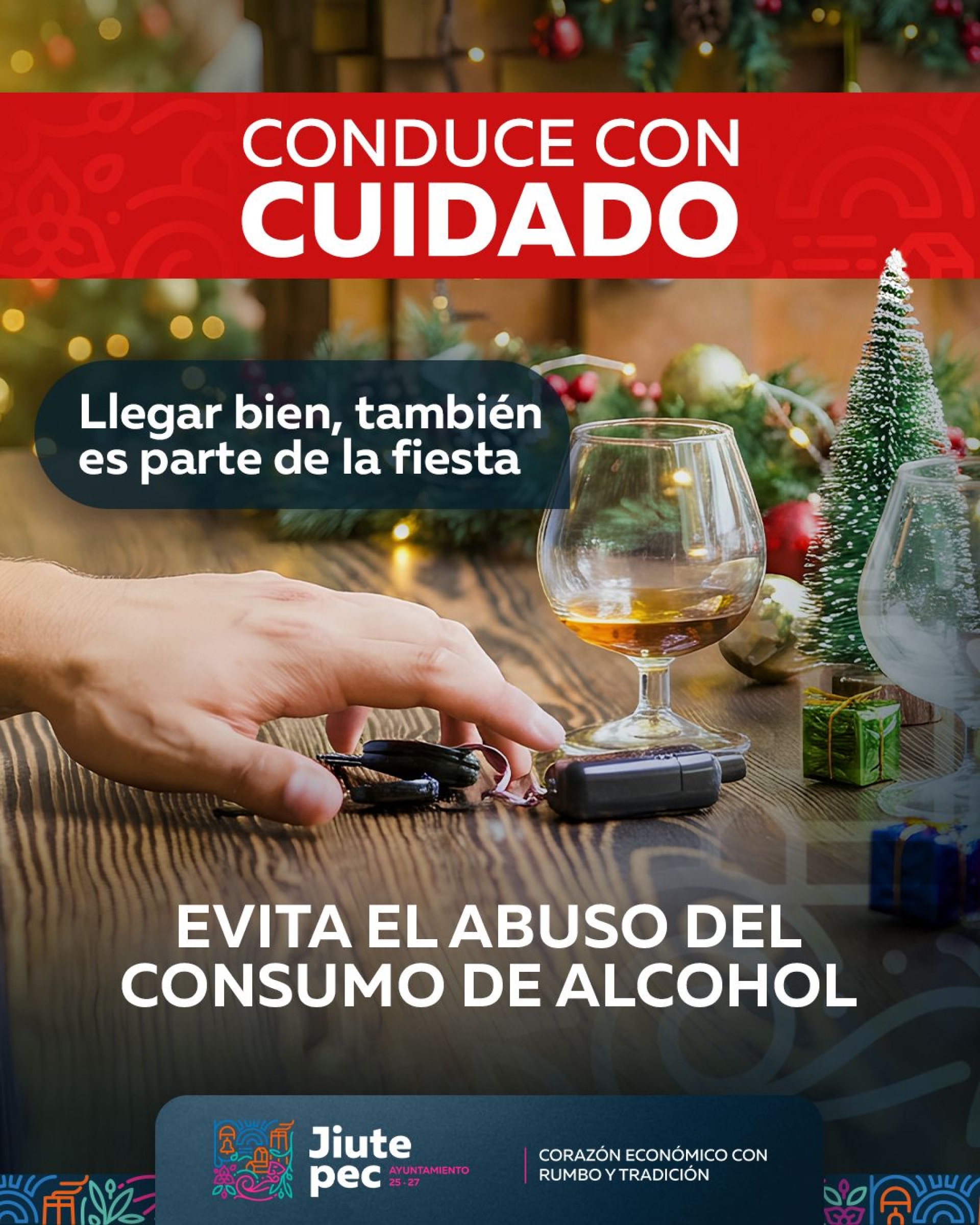 Exhorta Ayuntamiento de Jiutepec a la ciudadanía a disfrutar de fiestas decembrinas con responsabilidad