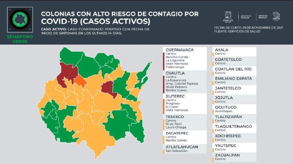 Colonias en seis municipios del surponiente, con alto riesgo de contagio covid