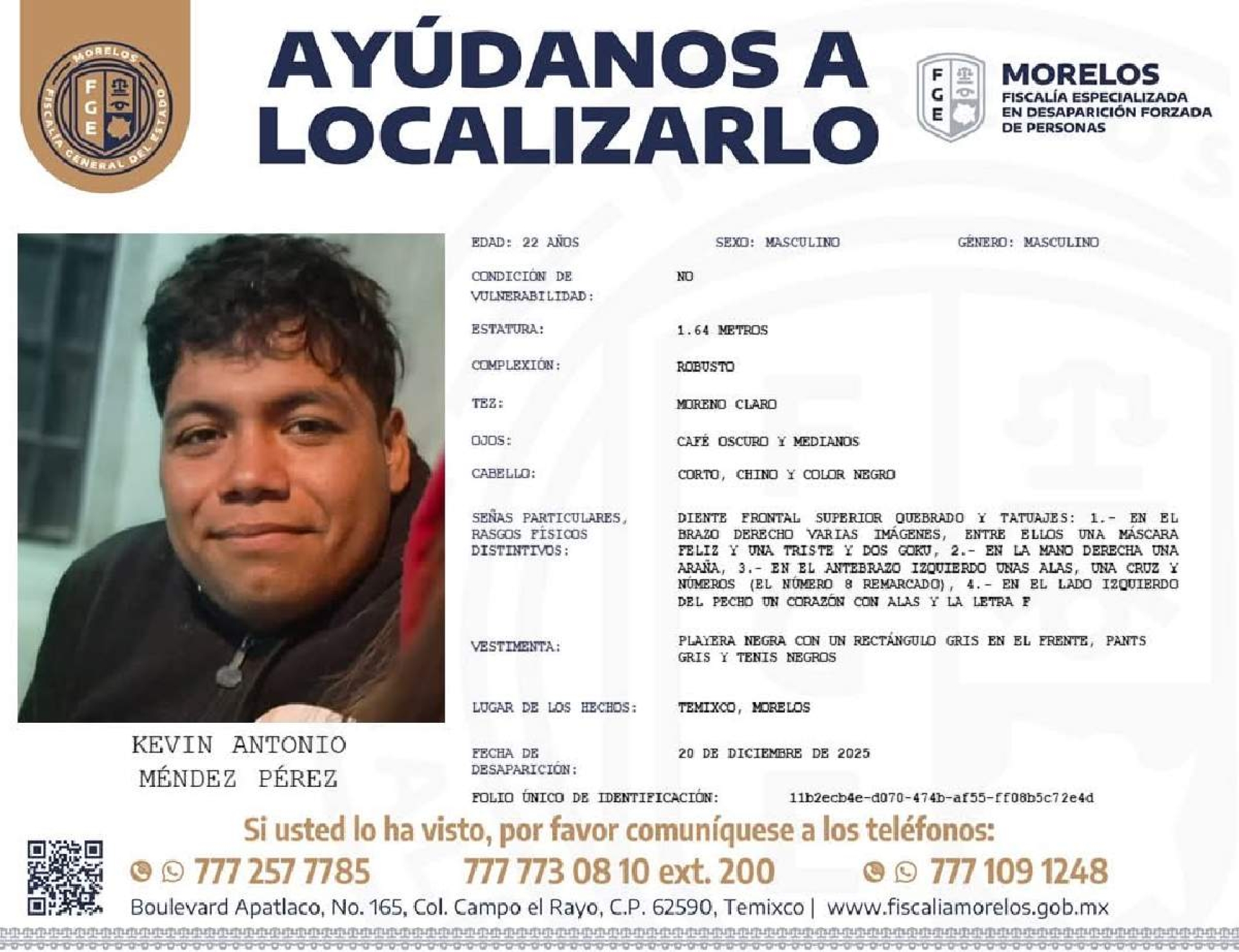 Un joven desapareció hace tres días