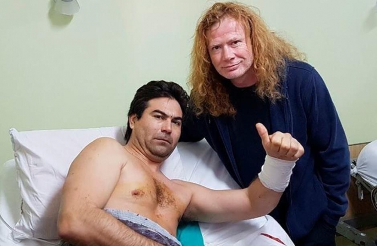 Apuñalan a fan de Megadeth y cantante lo visita