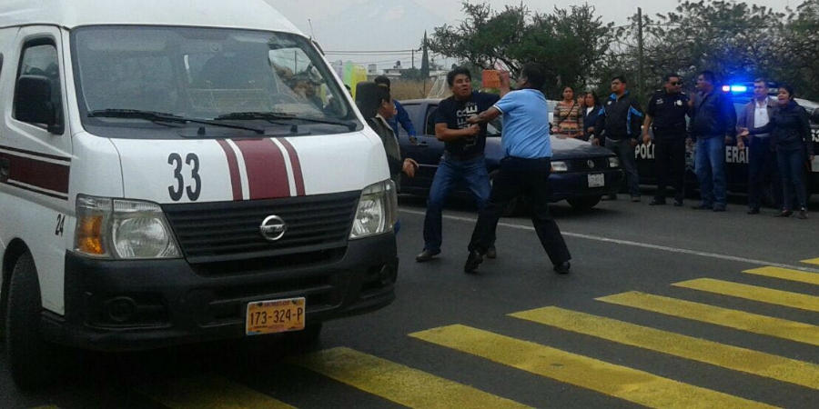Se enfrentan transportistas en Yecapixtla
